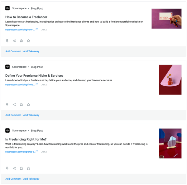squarespace blog posts about freelancing